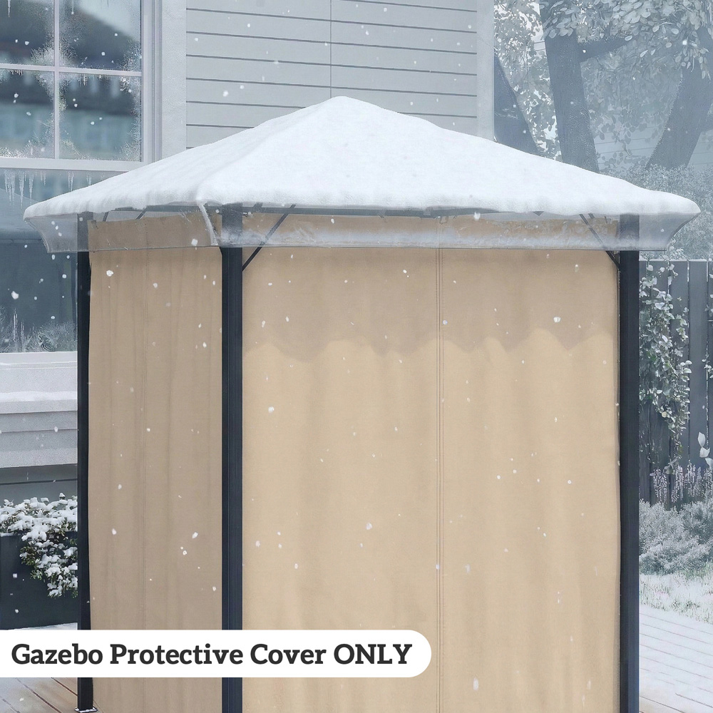 Outsunny 2 x 2m Clear Waterproof Gazebo Protective Cover Image 7