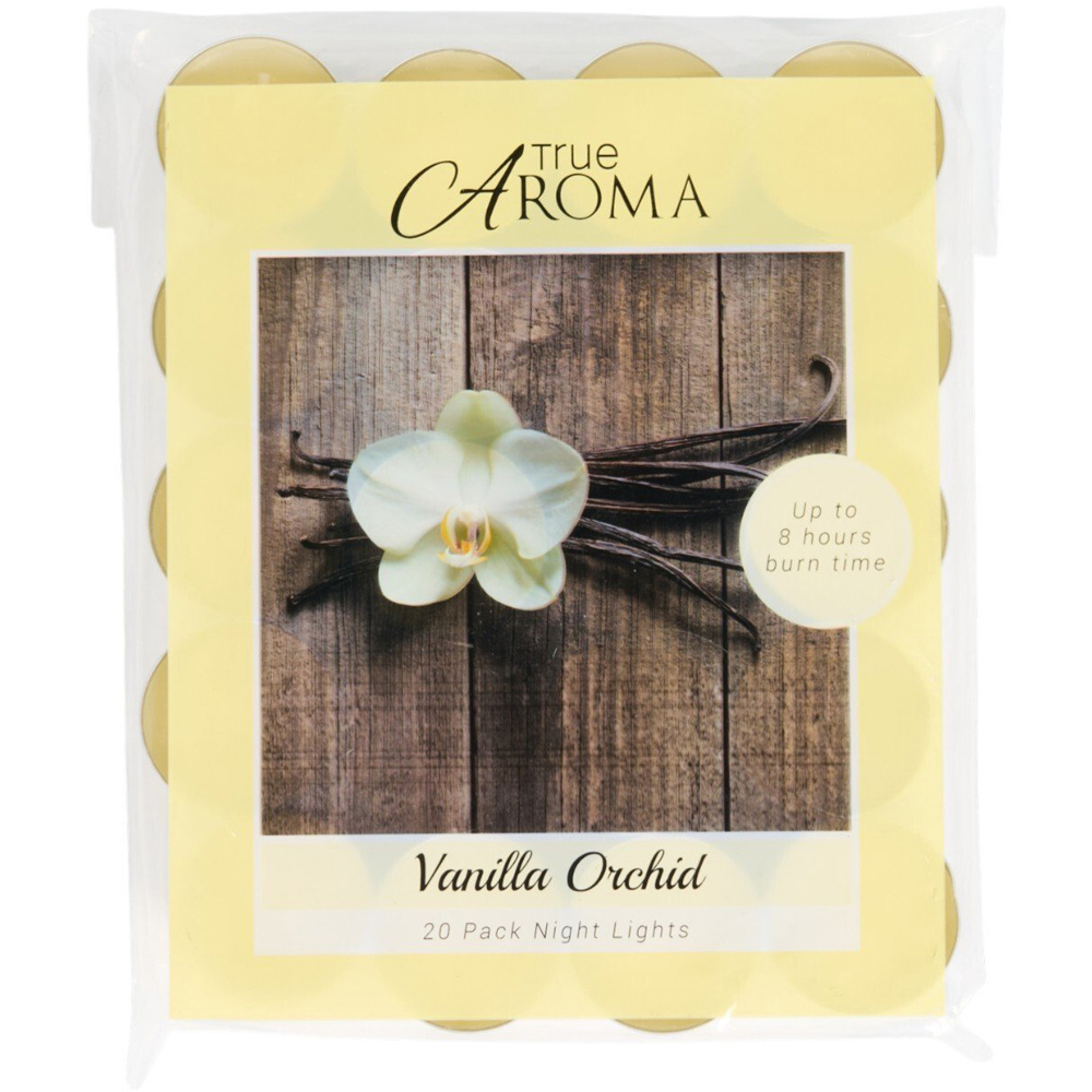 Pack of 20 Vanilla Orchid TealightsYellow Image