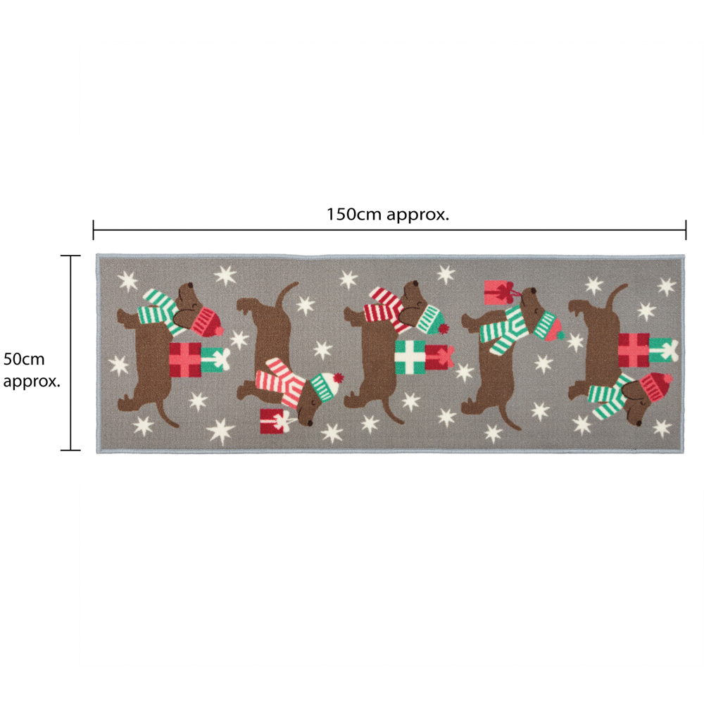 JVL Premium Christmas Doggy Gifts Nylon Pile Washable Runner 50 x 150cm Image 9