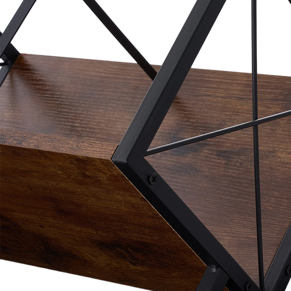 Living and Home Brown Modern Open Record Display Holder Image 6
