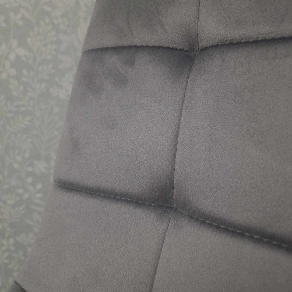 Kosy Koala 4 Seater Glass and Velvet Round Dining Table Set Chrome and Grey Image 5