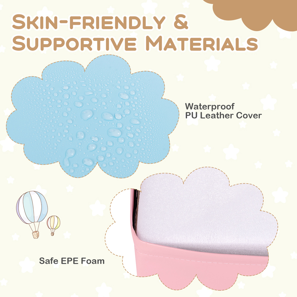 Costway Pink Infant Baby and Toddlers Climb and Crawl Playset 4 Piece Image 8