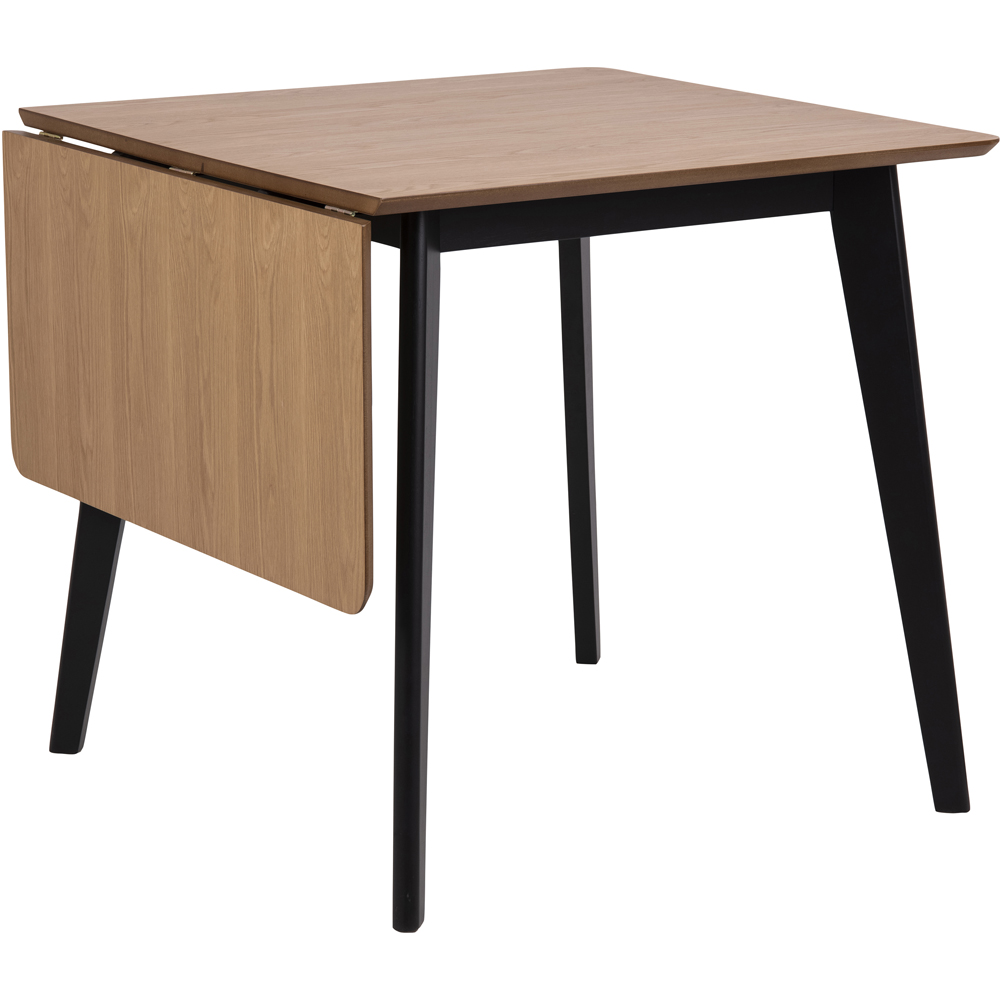 Florence Roxby 80 to 120cm Extending Dining Table Oak and Black Image 2