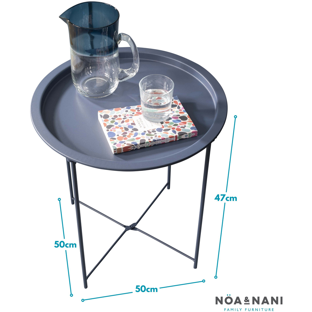 Noa and Nani Classic Blue Metal Side Table Image 5