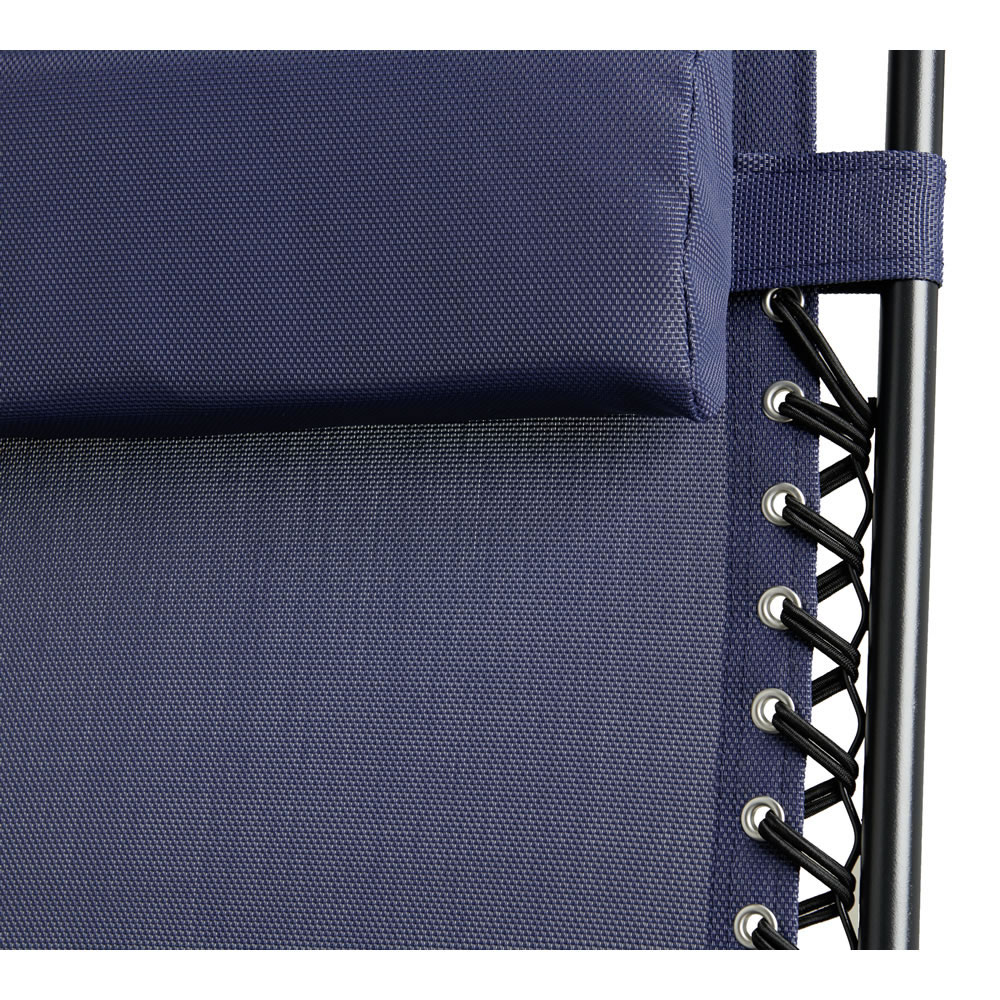 Wilko Woven Garden Recliner Chair Blue Image 3