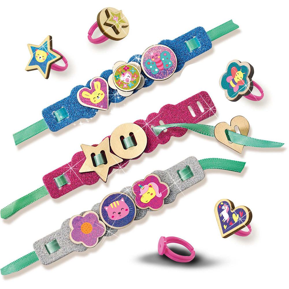 SES Creative Glitter Rings and Bracelets Set Image 4