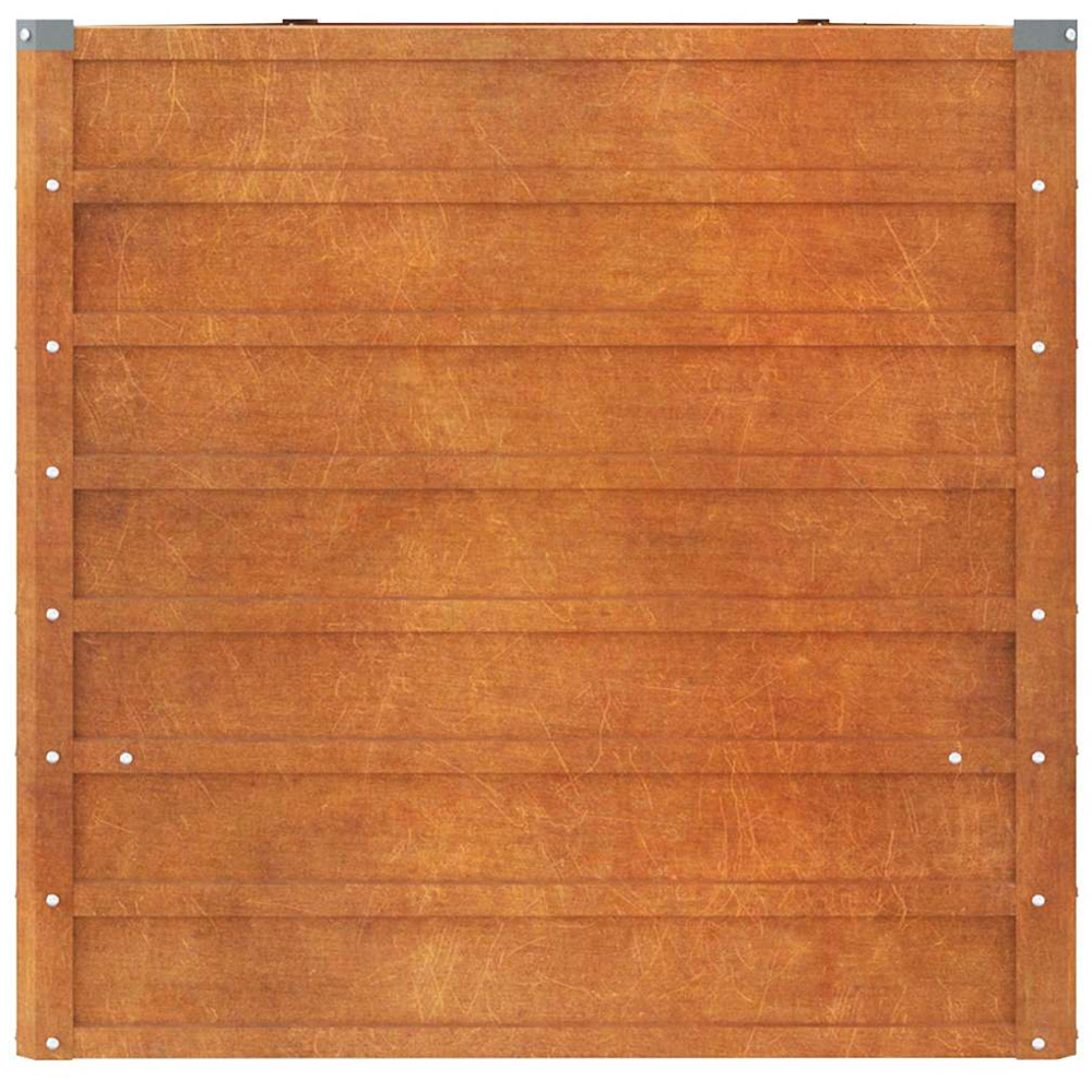 vidaXL Brown Corten Steel Raised Garden Bed 400 x 80 x 77cm Image 3