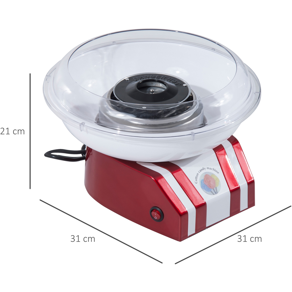 HOMCOM 800-020 550W Red Electric Cotton Candy Maker Image 9