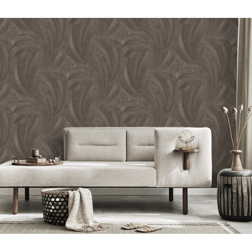 Erismann Elysium Plume Brown Wallpaper Image 6