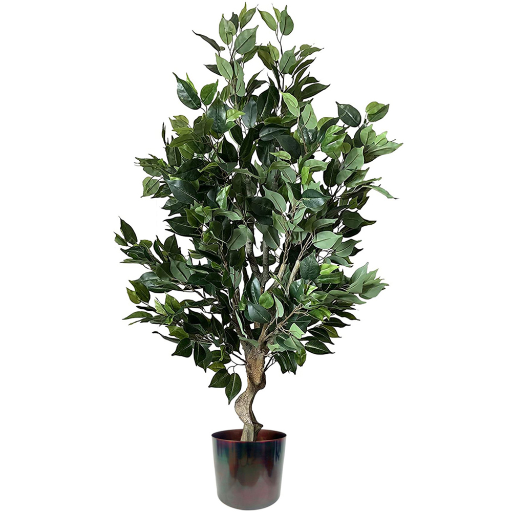 Leaf Premium Ficus Twist Artificial Plant in Multicolour Planter 100cm Image 1