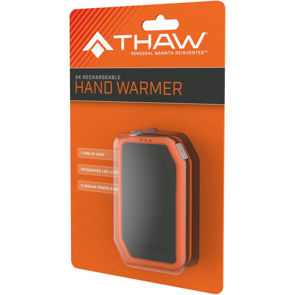 Thaw 5K Rechargeable Compact Hand Warmer with Flashlight and 5100mAh Power Bank Image 2