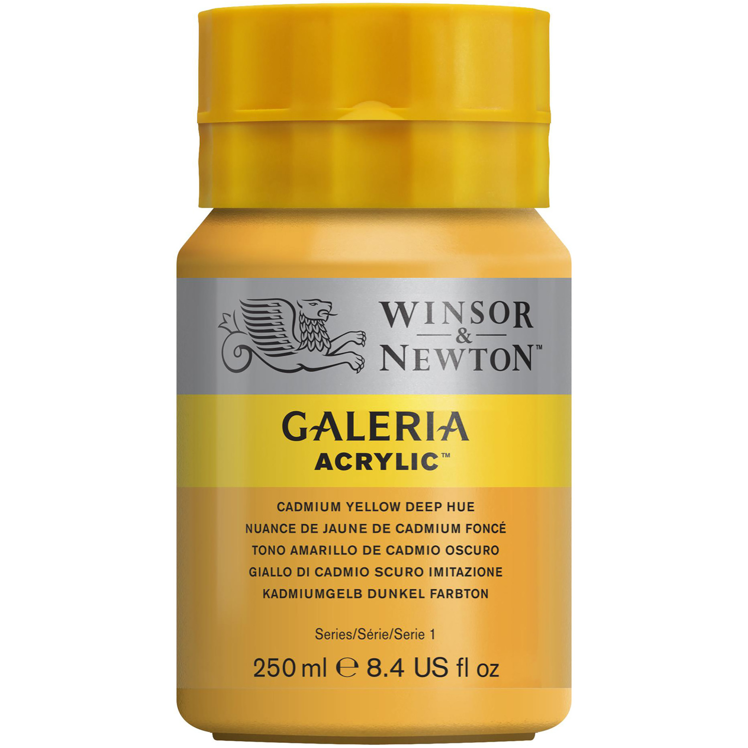 Winsor and Newton 250ml Galeria Acrylic Paint - Cad Yellow Deep Image