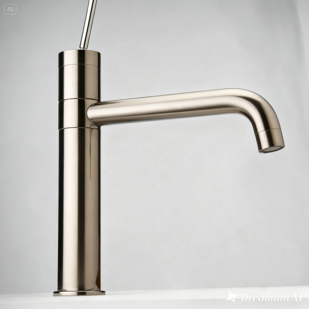 Piralla Joystick Brushed Nickel Single Lever Fountain Tap Image 2