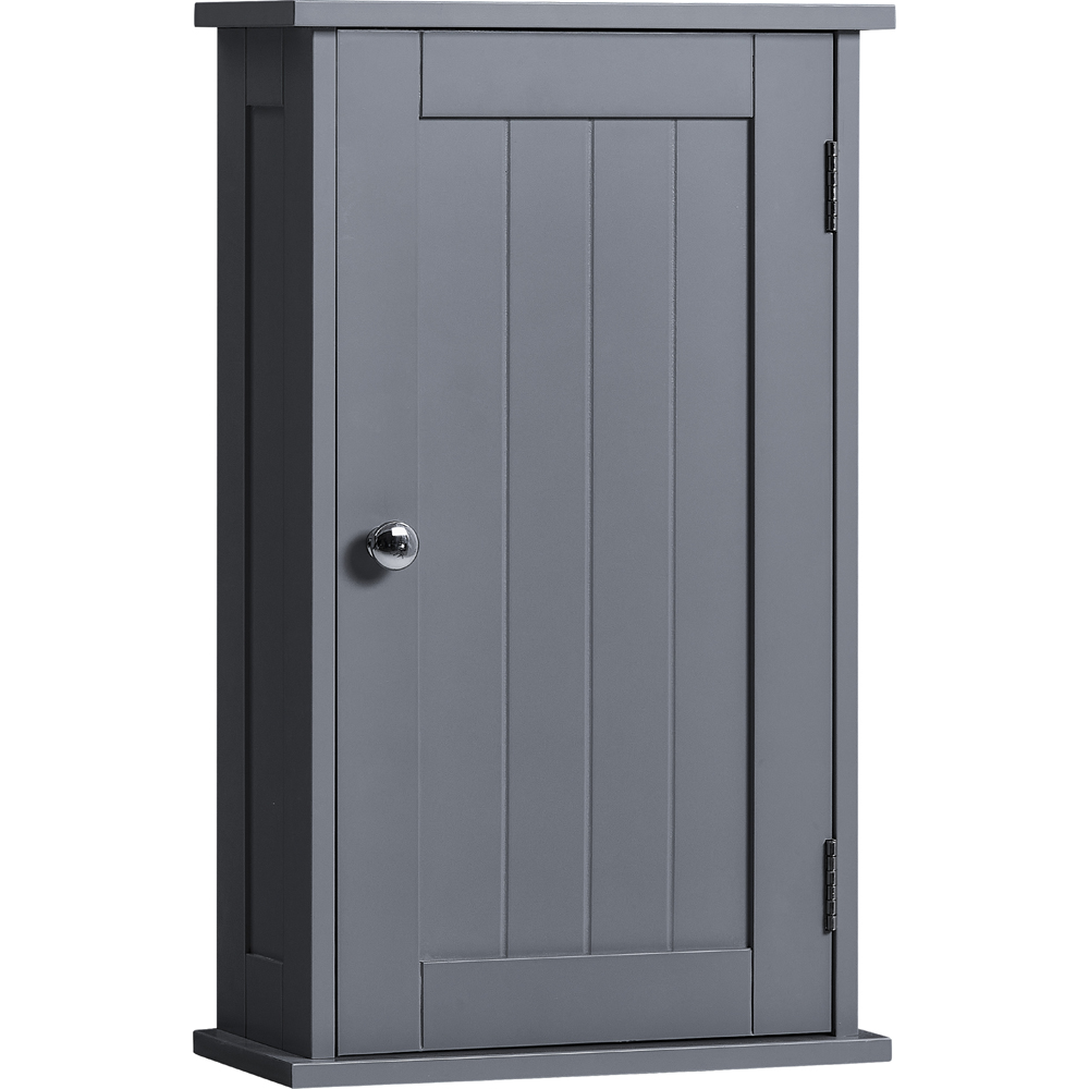 BATH VIDA Priano Single Door Grey Wall Mounted Bathroom Cabinet Image 2