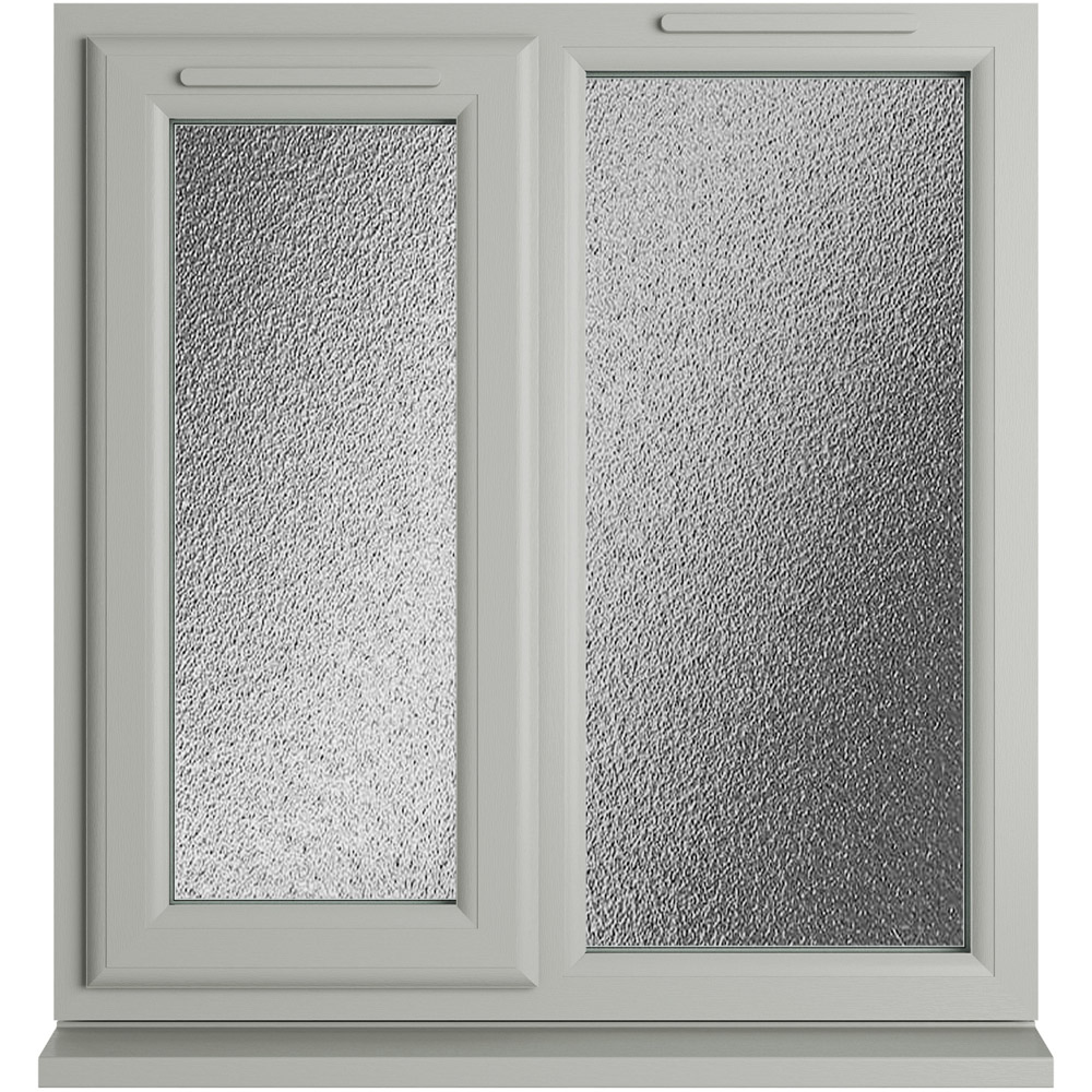 Crystal Agate and White LH Side Hung Next to a Fixed Obscure Double Glazed Window 905 x 965mm Image 1