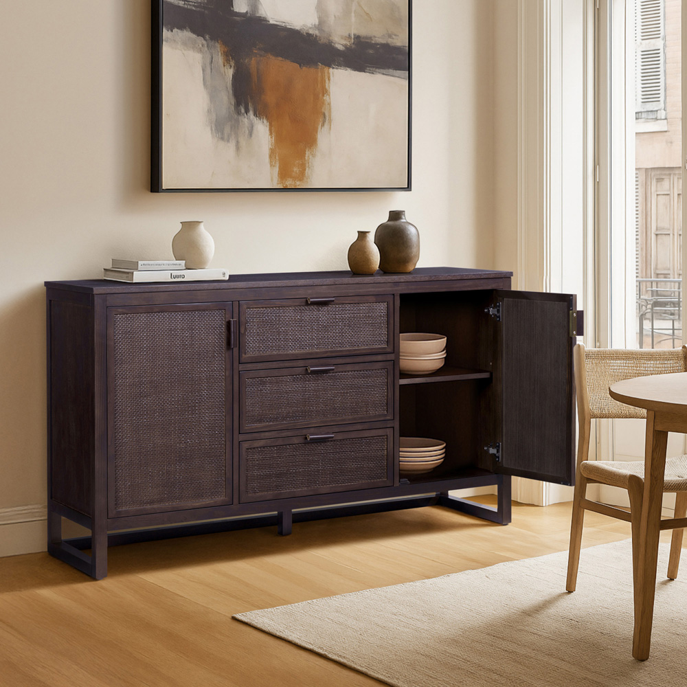 Teamson Home Hatteras 2 Door 3 Drawer Espresso Sideboard Image 8