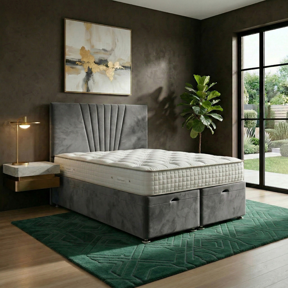 DS Living Vesper Double Grey Ottoman Bed Image 5