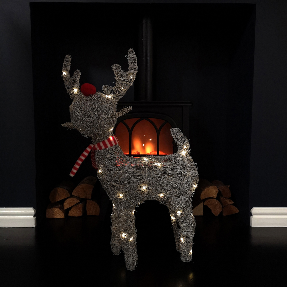 Samuel Alexander Woven Cupid Reindeer LED Christmas Decoration 66cm Image 6