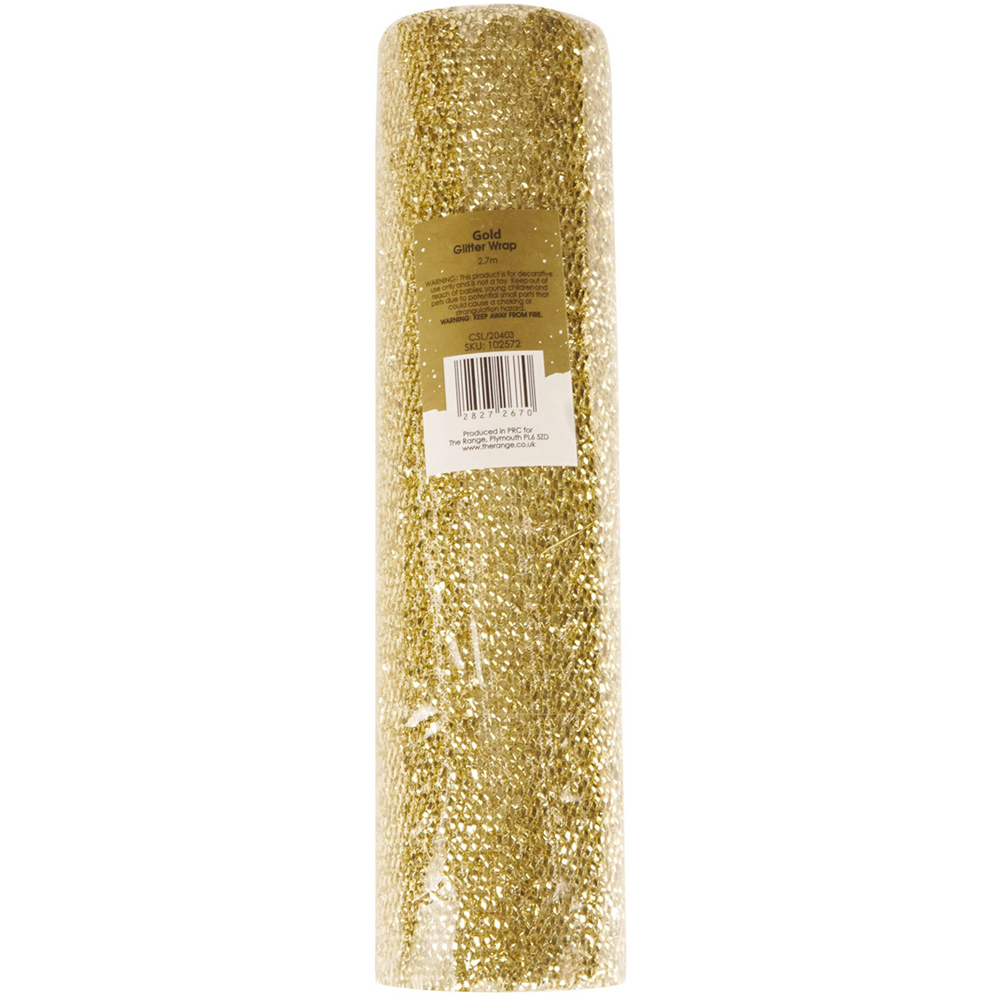 Gold Glitter Wrap 2.7m Image 1