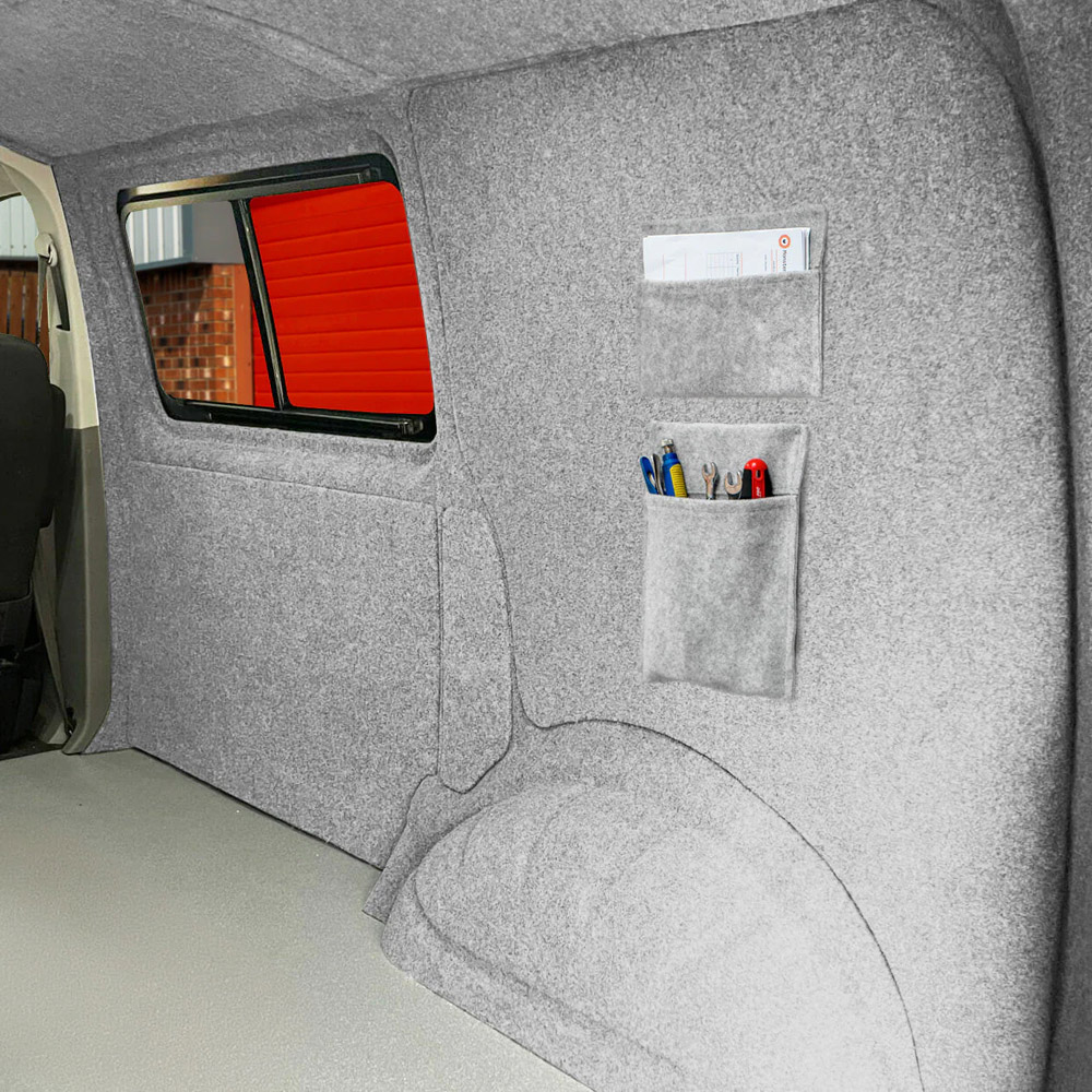 Monster Shop Silver Grey Van Carpet Lining and Storage Pouches Set Image 2