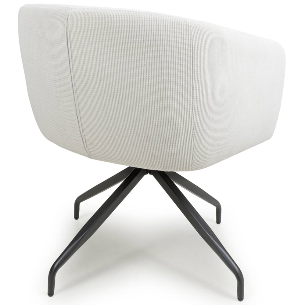Artemis Set of 2 Corduroy White Swivel Chair Image 3