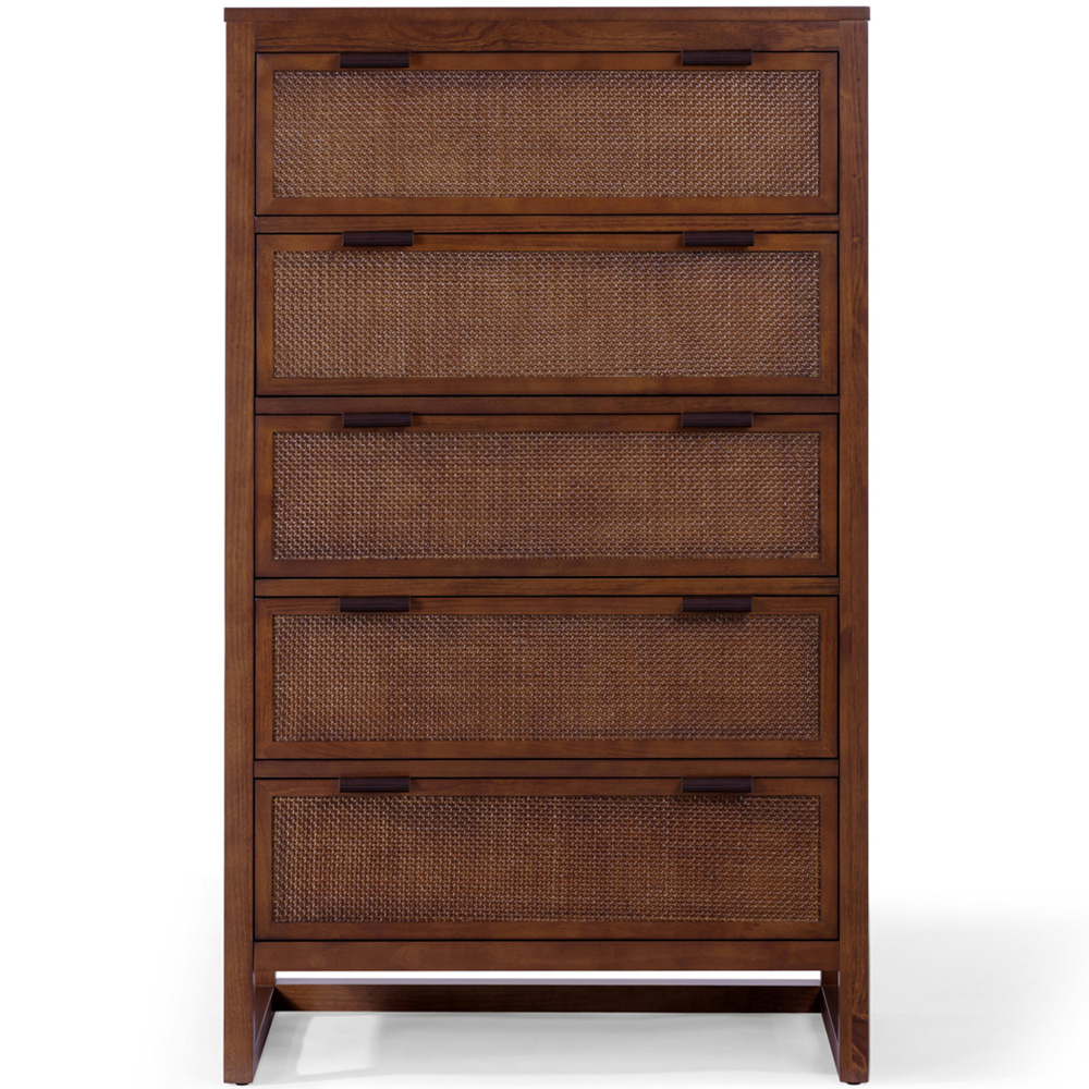Teamson Home Hatteras 5 Drawer Walnut Dresser Image 3