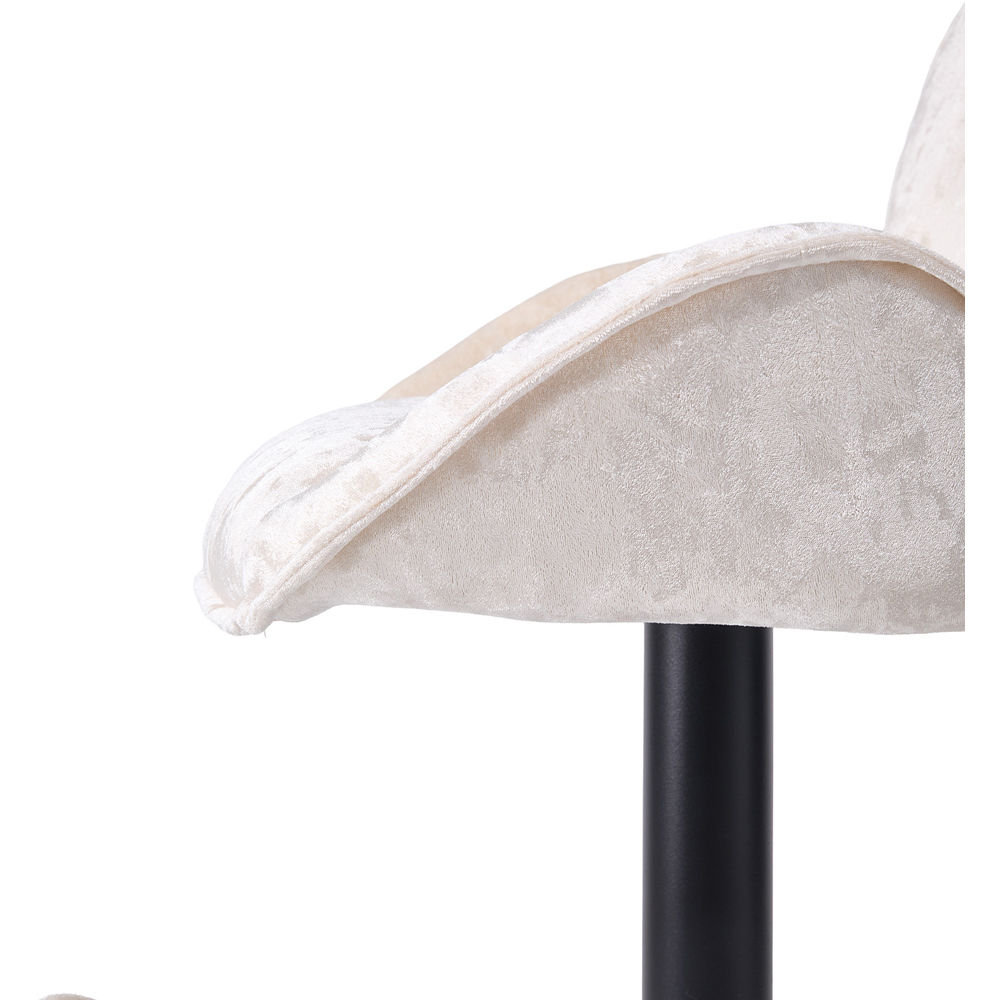 Living and Home Set of 2 Beige Adjustable Bar Stool with Armrest and Footrest Image 5