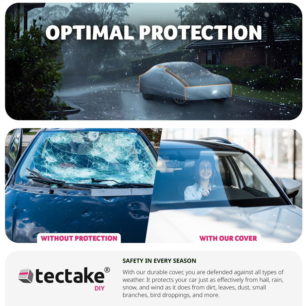 tectake Waterproof Car Cover 483 x 178 x 120cm Image 5