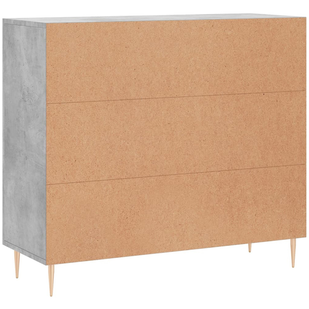 vidaXL 3 Door Concrete Grey Sideboard Image 8