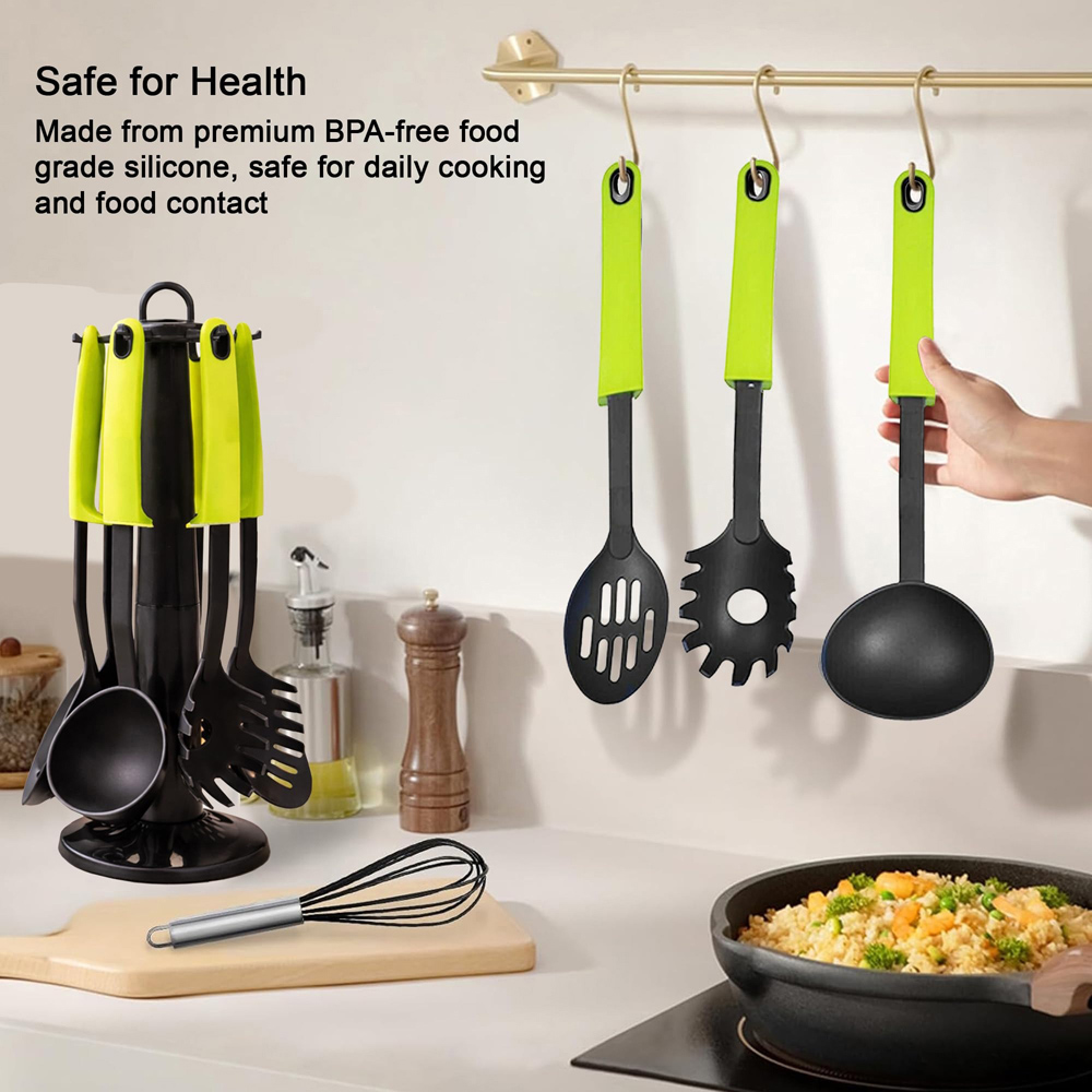 ATEK 7 Piece Non-Stick Kitchen Utensil Set with Stand Image 7