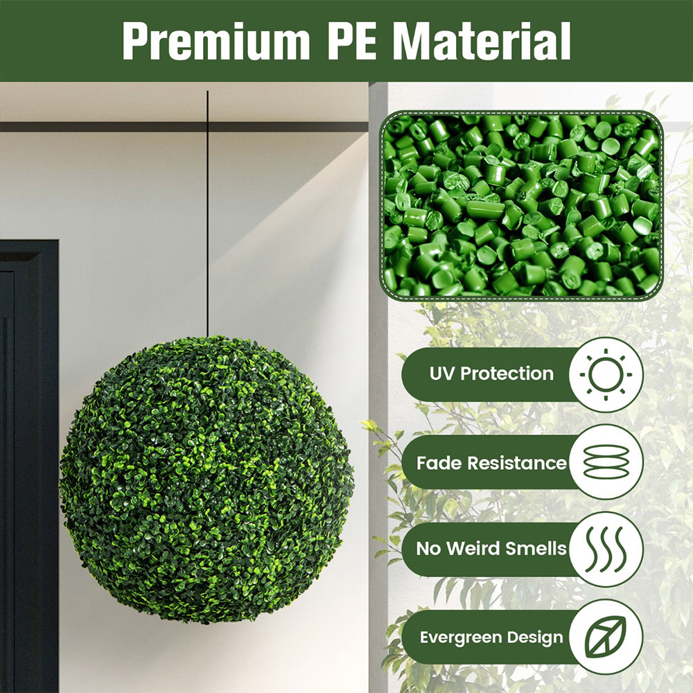 Costway Artificial Boxwood Balls 2 Pack Image 8