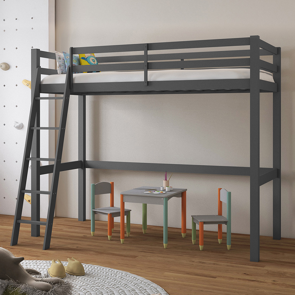 Loft24 Alpi2 Single Grey High Sleeper Bed Image 1