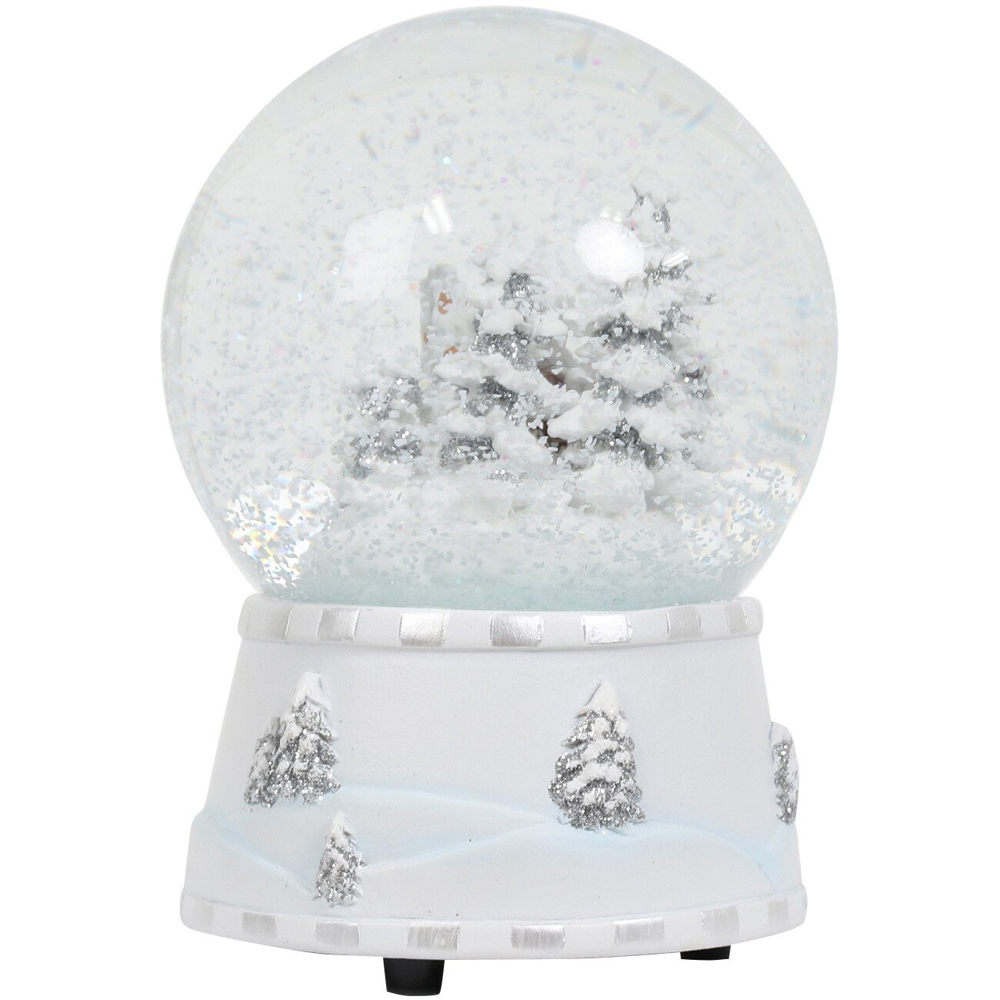 Snowy Village Musical Snowglobe - White Image 2