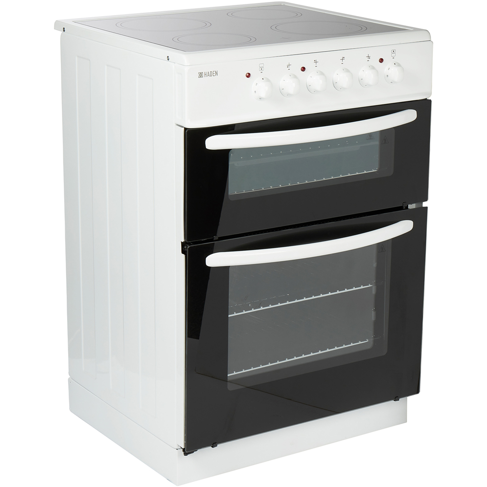 Haden HE60DOMW White Ceramic 30 and 60L Double Oven Electric Cooker 60cm Image 2