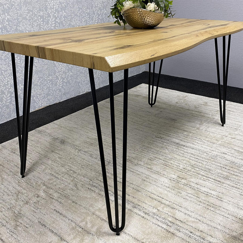 Kosy Koala 4 Seater Rustic Brown Dining Table Image 5