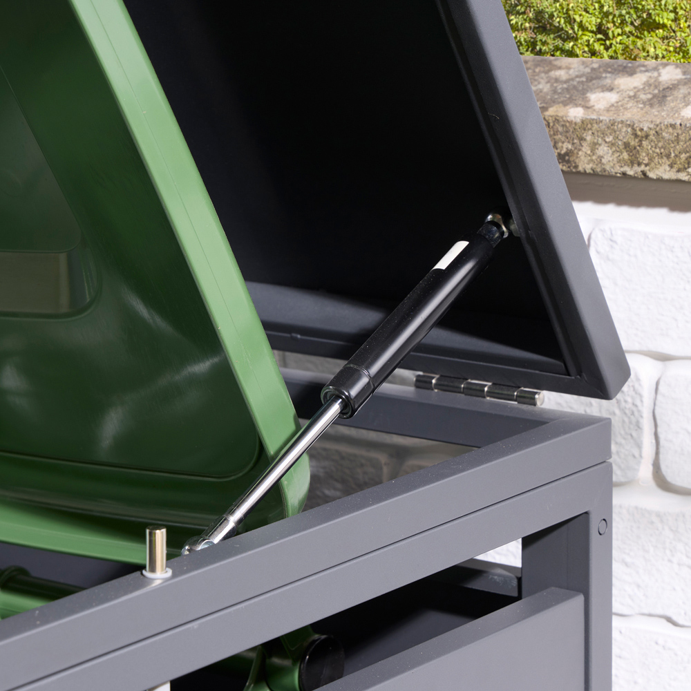 Rowlinson Wimbledon Anthracite 2 Wheelie Bin Store Image 5