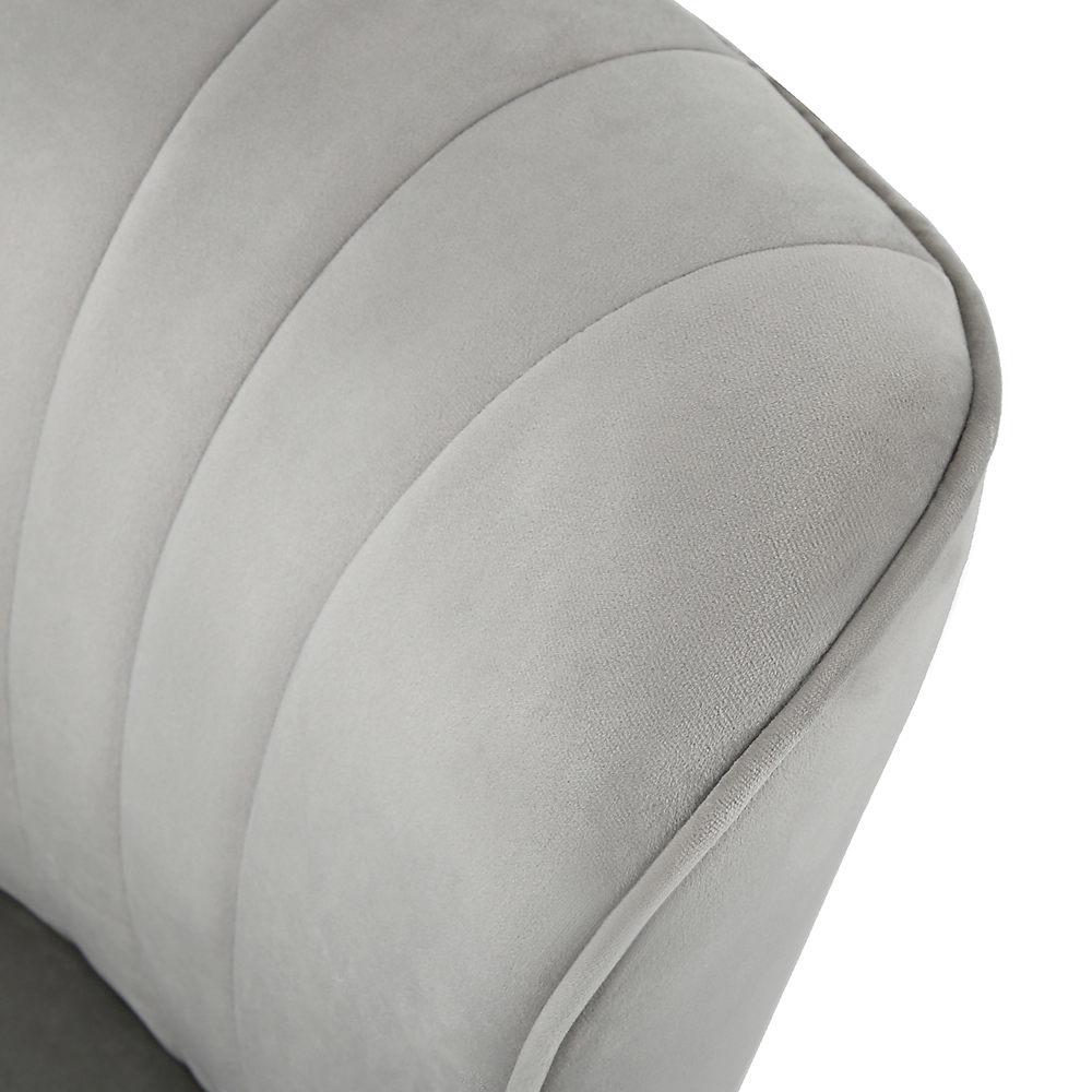 Shaun Grey Velvet Accent Chair Image 6