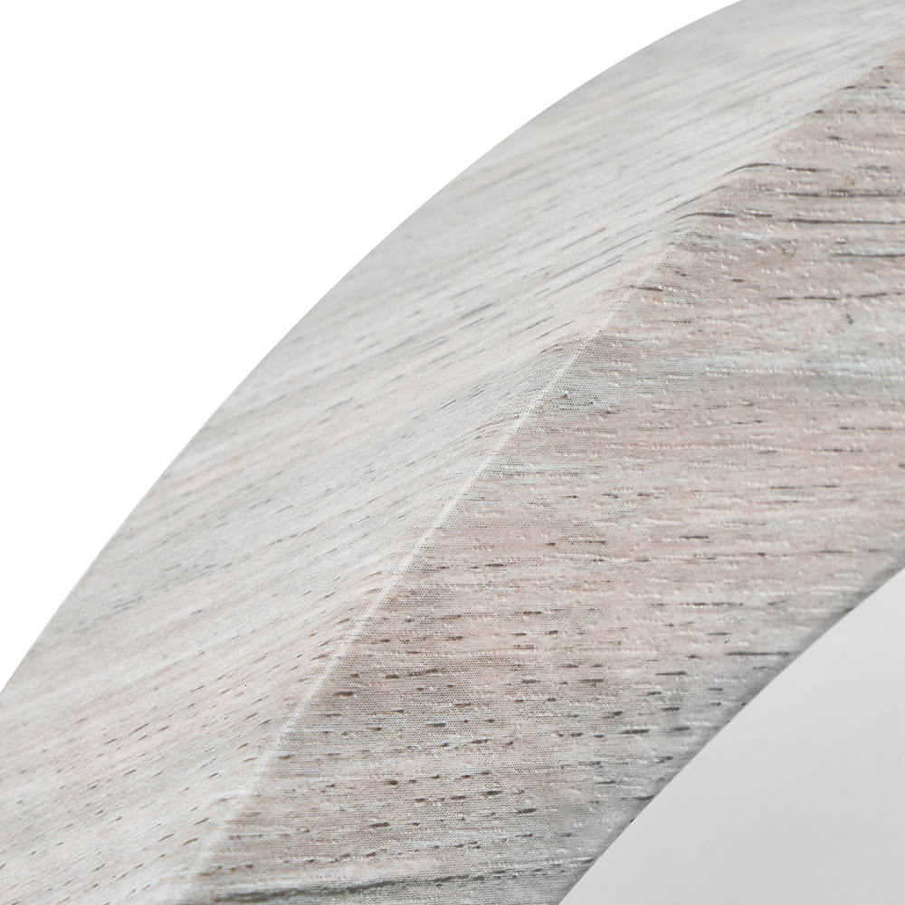 Pacific Lifestyle Abstract Grey Oak Wood Veneer Curved Wall Mirror 58 x 67cm Image 3