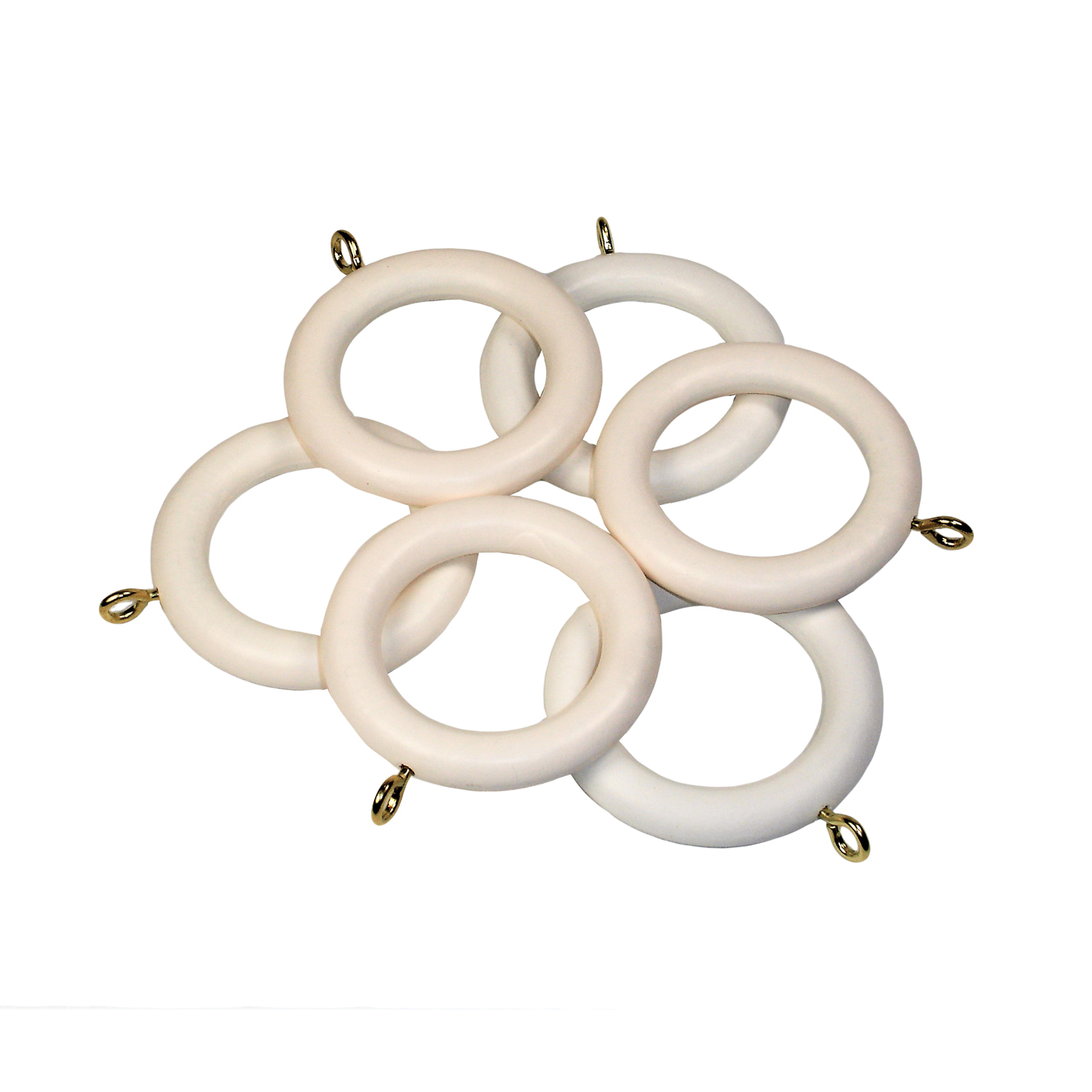 Richmond Curtain Rings - White Image