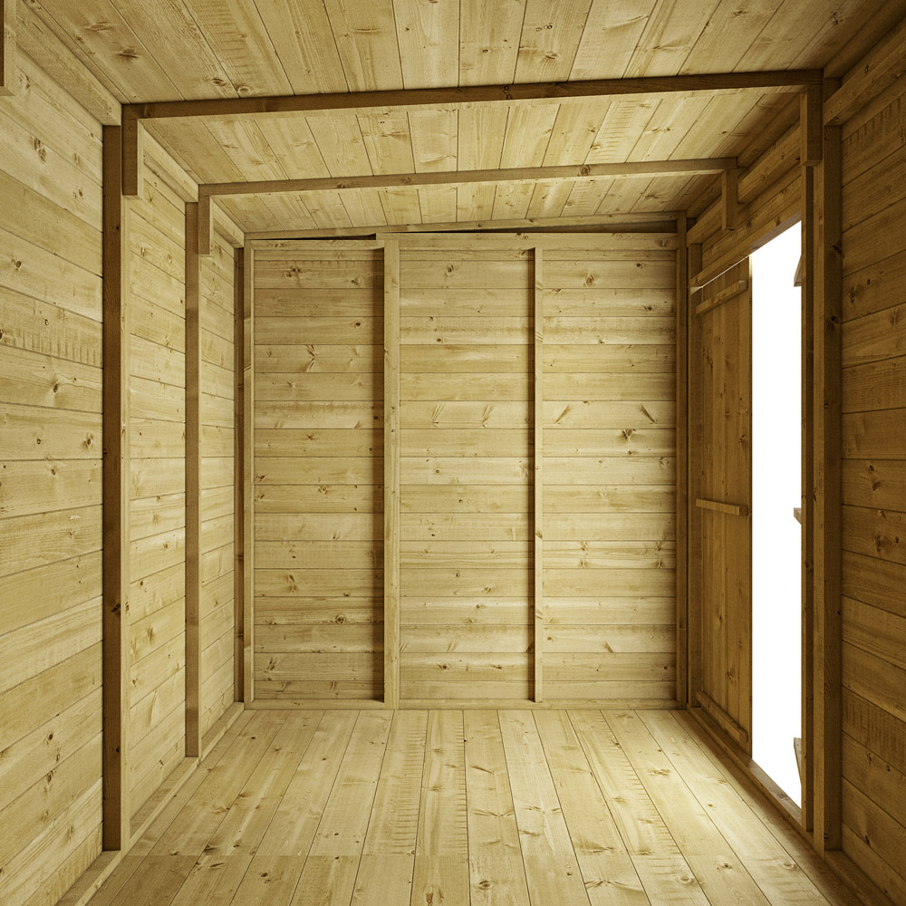 StoreMore 8 x 6ft Double Door Tongue and Groove Pent Shed Image 3