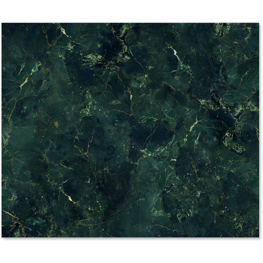 Warren Reed Designer Deep Green Quartz Effect Glass Kitchen Splashback 75 x 90cm Image 2