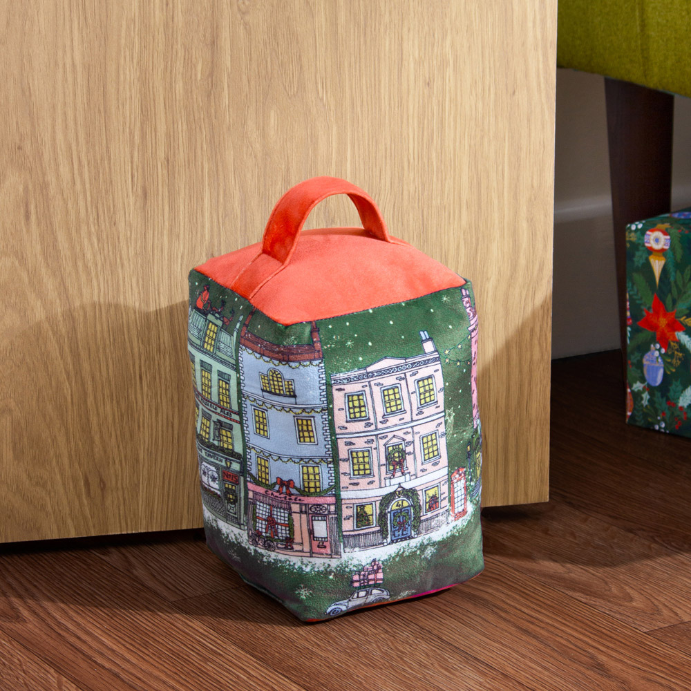 Furn Multicolour Christmas Spirit Velvet Door Stop Image 2
