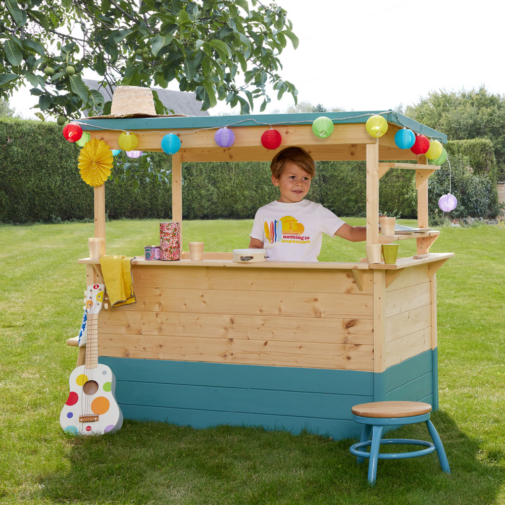 Soulet Playa 4 x 3ft Kids Wooden Market Stall Playhouse Image 2