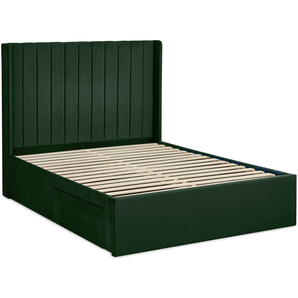 Julian Bowen Leila Bottle Green King Size Bed with Dual Storage Door Image 2