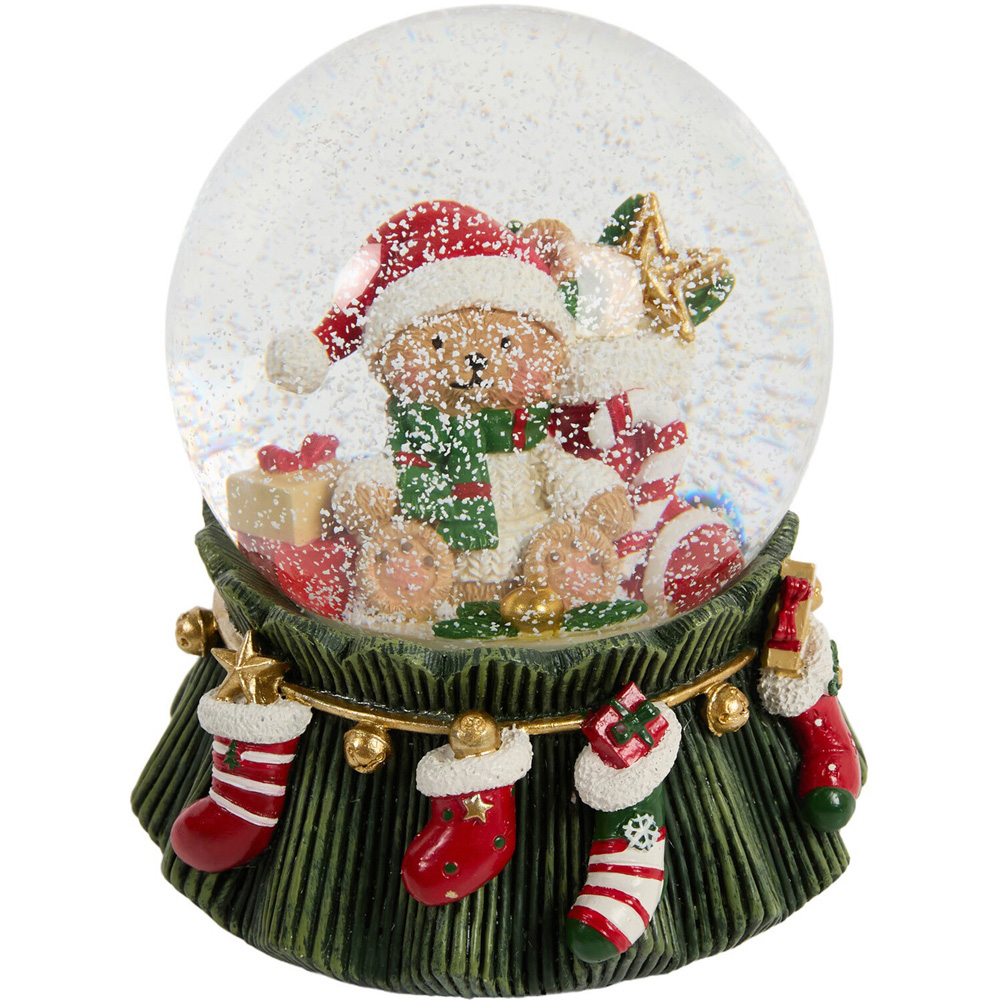 Musical Festive Bear Snow Globe Image 2