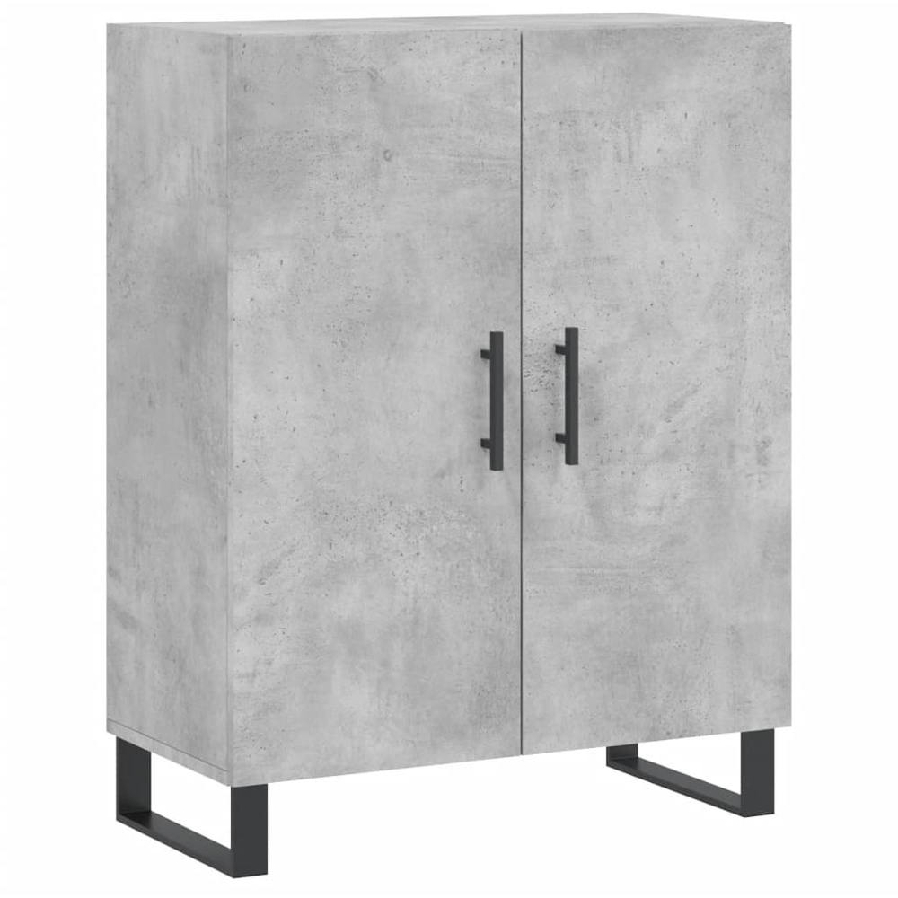 vidaXL 4 Door Concrete Grey Tall Highboard Image 7