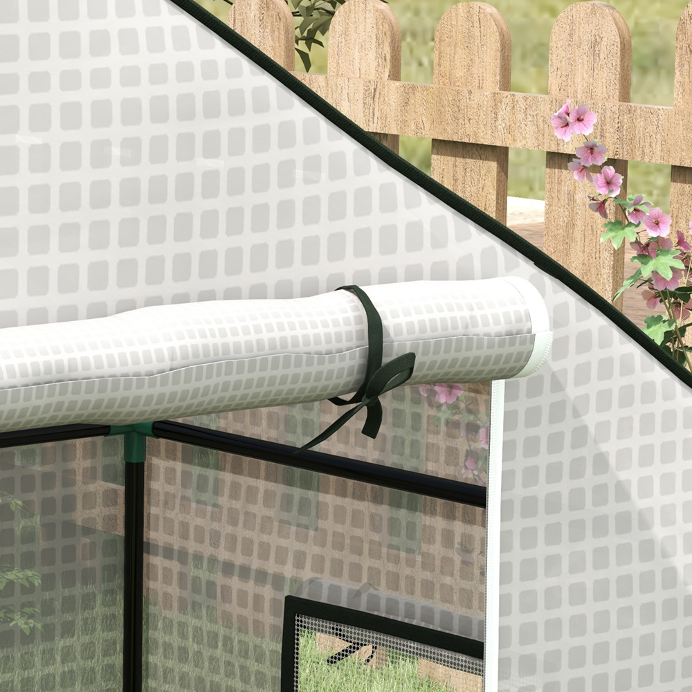 Outsunny White PE 4.5 x 2.3ft Replacement Greenhouse Cover Image 3