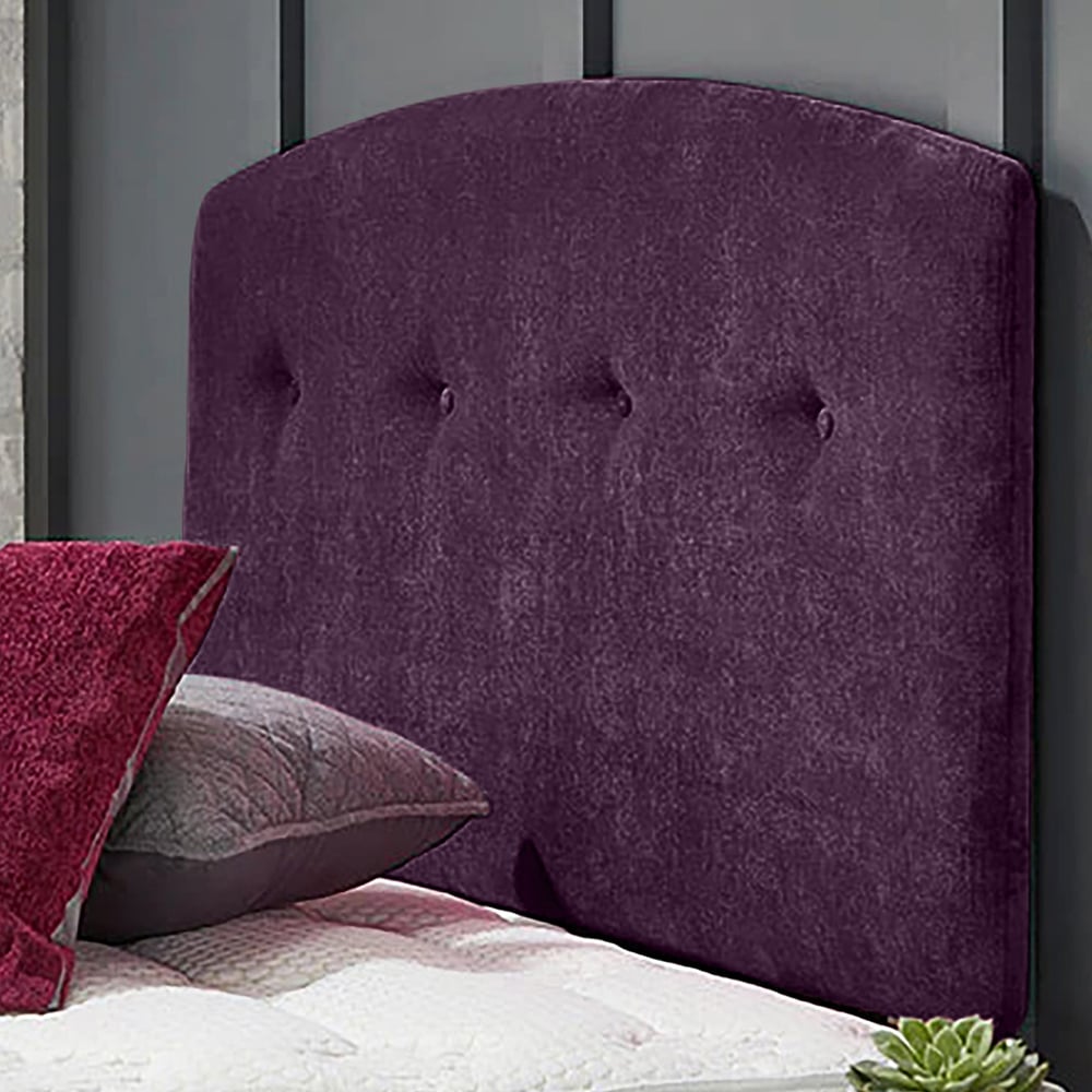 Eleganza Home Harris Small Double Purple Naples Strutted Headboard Image 1
