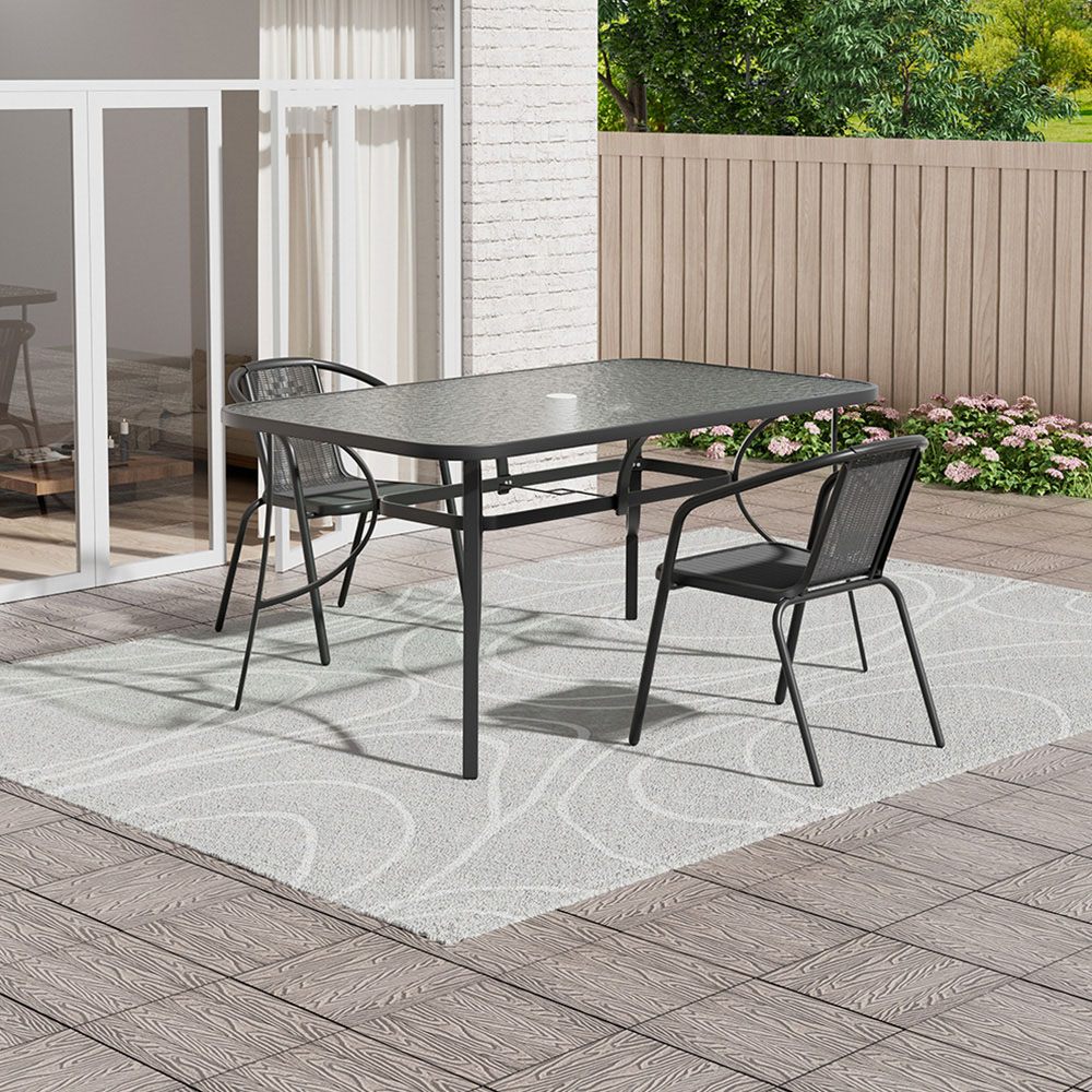 Living and Home Wicker 2 Seater Bistro Set Image 5