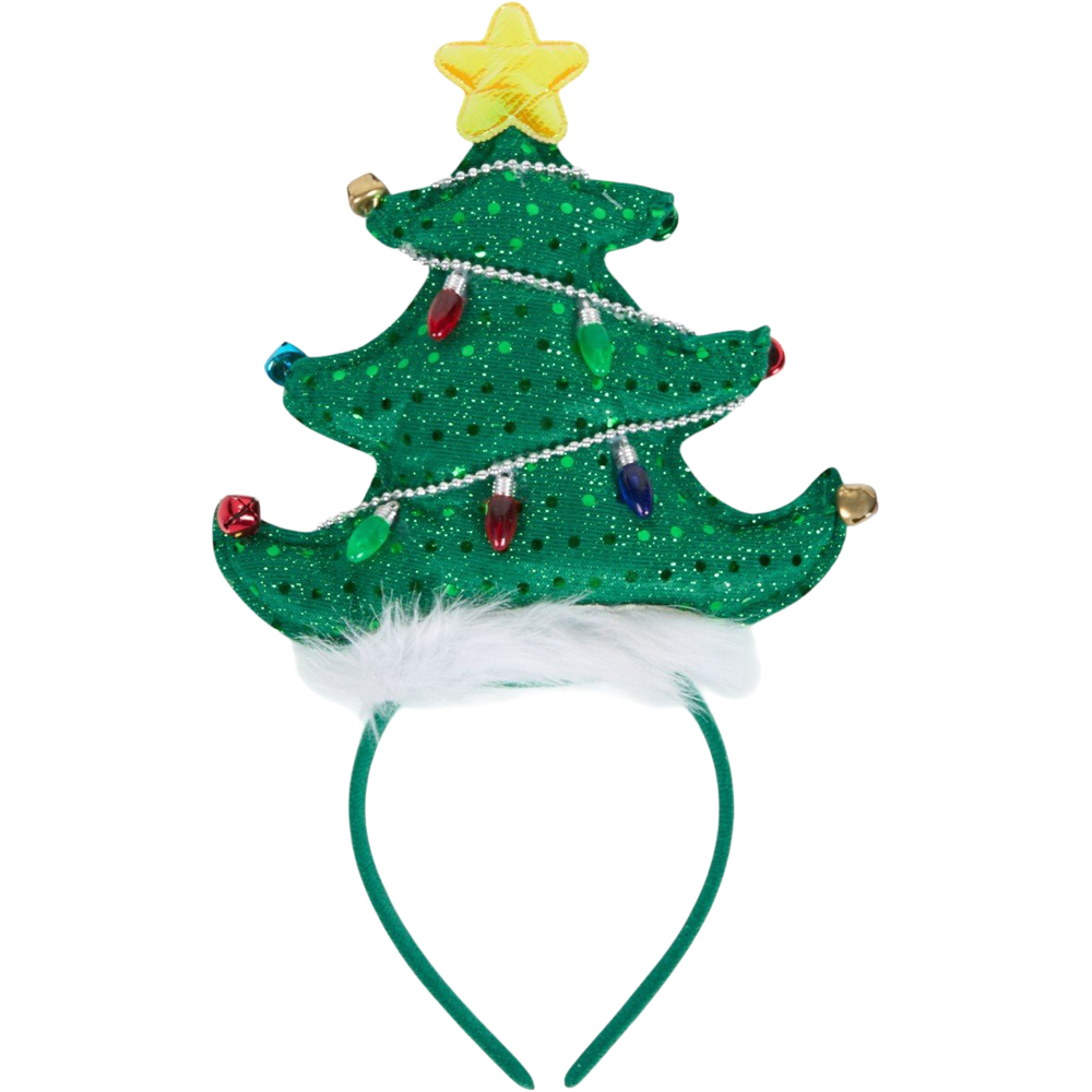 Christmas Tree Festive Headband Green Image 1